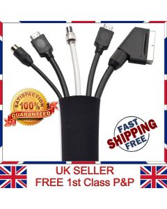 LTG Cable Wire Cord Cover Manager Neoprene Sleeve 26 x 3.5" Organiser Protector