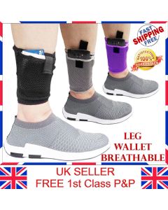 LTG PRO® Concealed Ankle Leg Mesh Wallet Travel Pouch Passport Mobile Purse Bag