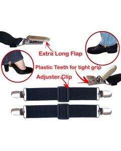 Motorcycle Bikers Elastic Adjustable Boot Straps Pant Stirrups Jod Pair Clips